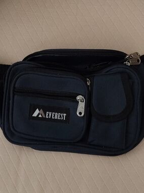 Navy Fanny Pack Belt Bag. Unisex.